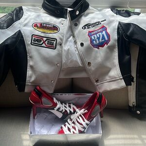 Azalea Wang Leather Race Car Jacket -BRAND NEW size M . I also shoes -See pics
